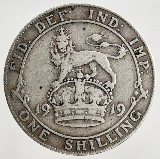 1919 George V Shilling Silver Coin | Fine Collectable Grade