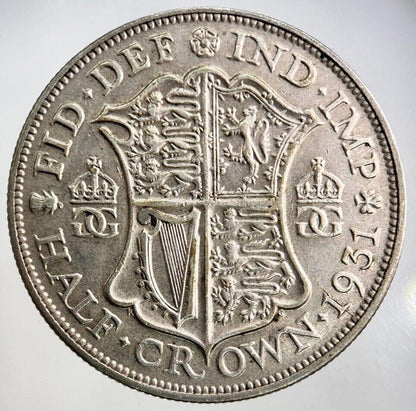 1931 George V Half-Crown Silver Coin | Very High Grade