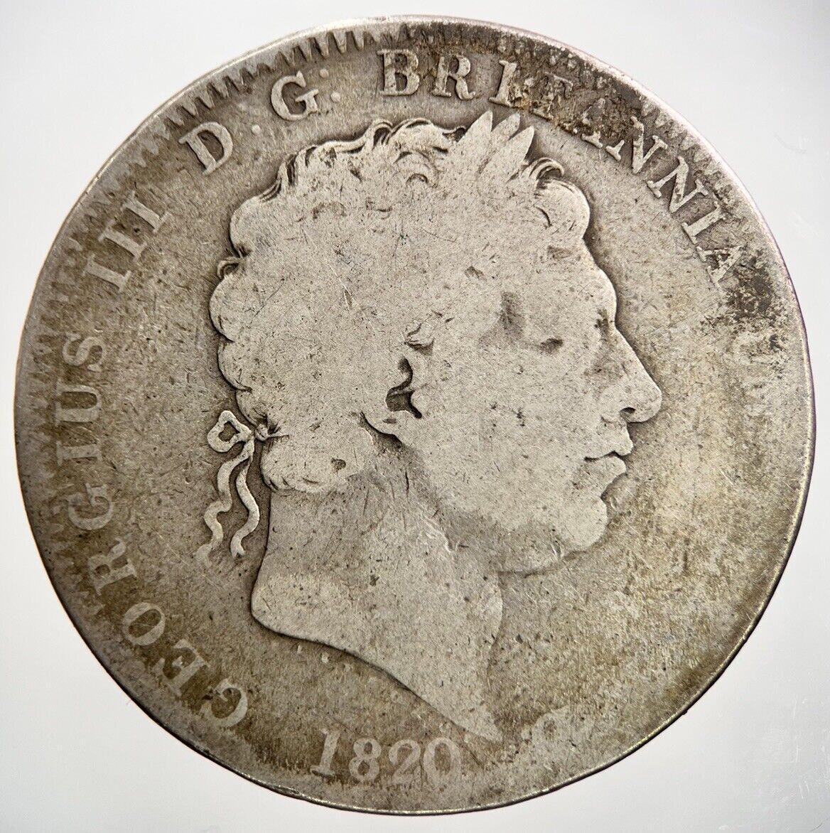 1820 George III Crown | British Silver Coin | Collectable Grade | a984