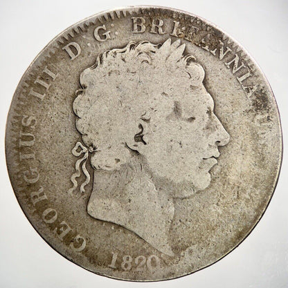 1820 George III Crown | British Silver Coin | Collectable Grade | a984