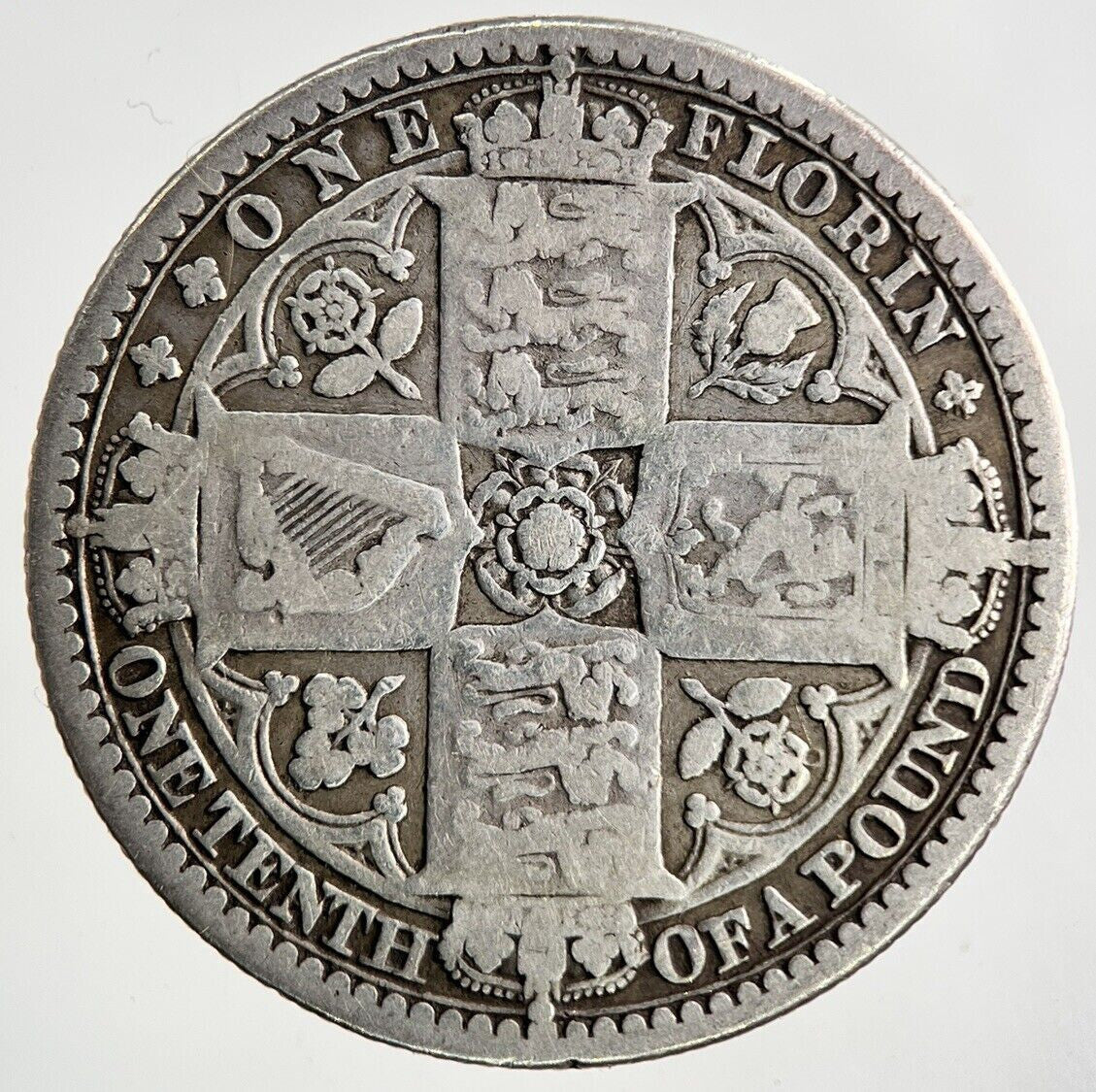 1849 Victoria Gothic Florin Silver Coin | Collectable Grade