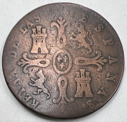 1846 Spain 8 Maravedis Coin | Collectable Grade | a908