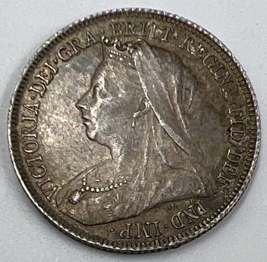 1901 Victoria One Shilling | British Silver Coin | Very High Grade | a1281