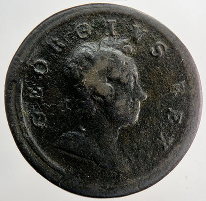 1718 George I 1st Half-Penny Coin | Fine Collectable Grade | a9431