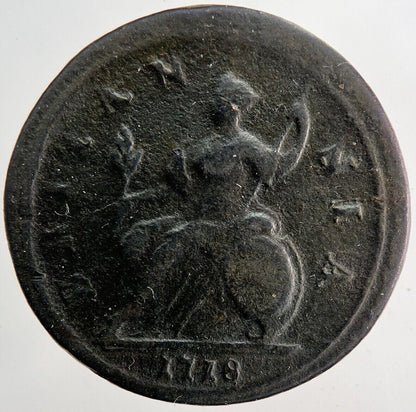 1718 George I 1st Half-Penny Coin | Fine Collectable Grade | a9431