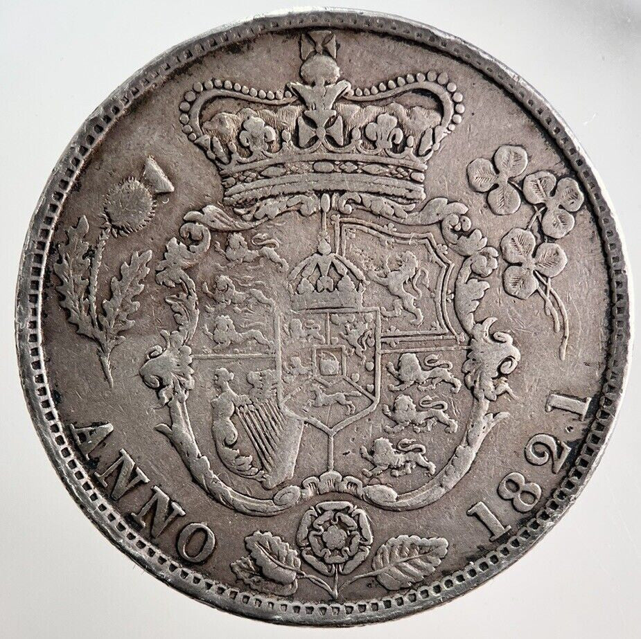 1821 George IV Anno Half-Crown Silver Coin | Very High Grade