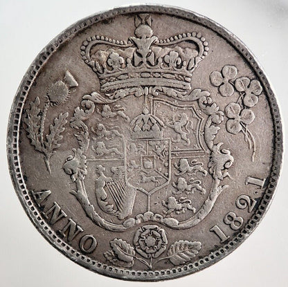 1821 George IV Anno Half-Crown Silver Coin | Very High Grade