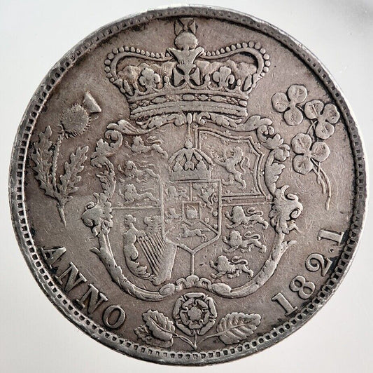 1821 George IV Anno Half-Crown Silver Coin | Very High Grade