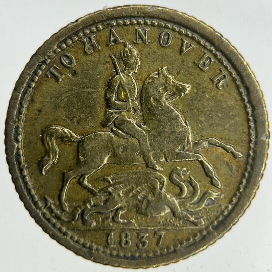 1837 Queen Victoria Hanover Token Coin | Fine Collectable Grade