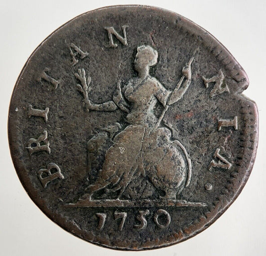 1750 George II 2nd Farthing Coin | Fine Collectable Grade