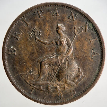 1799 George III Half-Penny | British Coin | Very Fine Grade | a1827