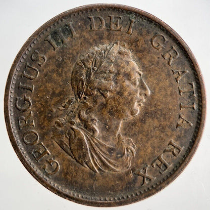 1799 George III Half-Penny | British Coin | Very Fine Grade | a1827