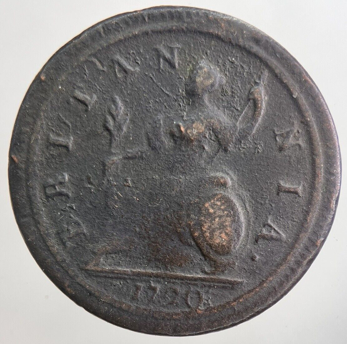 1720 George I 1st Half-Penny Coin | Fine Collectable Grade | a5646