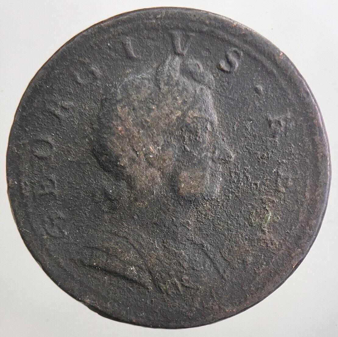 1720 George I 1st Half-Penny Coin | Fine Collectable Grade | a5646