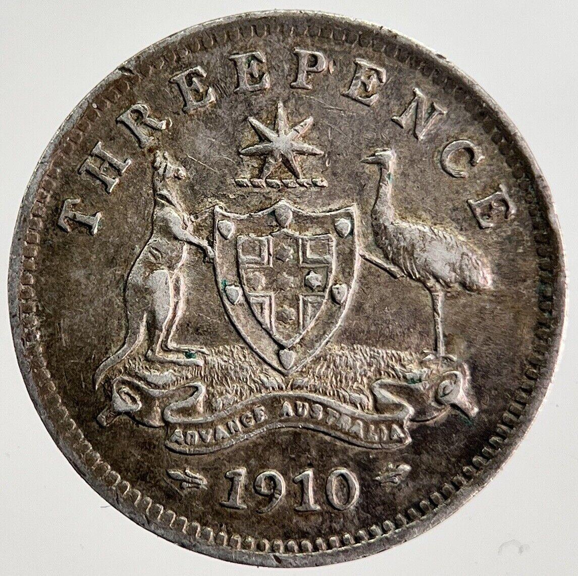 1910 Australia Threepence Silver Coin | Very High Grade | a8409