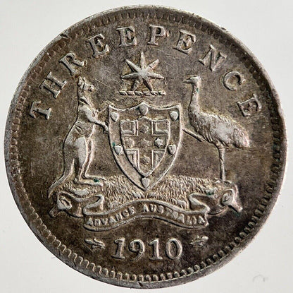 1910 Australia Threepence Silver Coin | Very High Grade | a8409