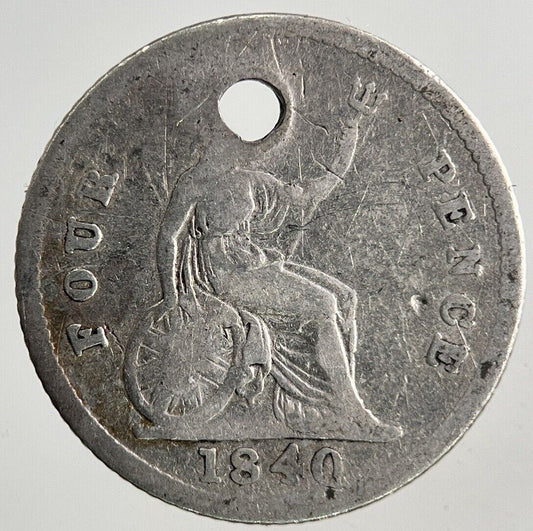 1840 Victoria Four-Pence Groat Silver Coin | Collectable Grade