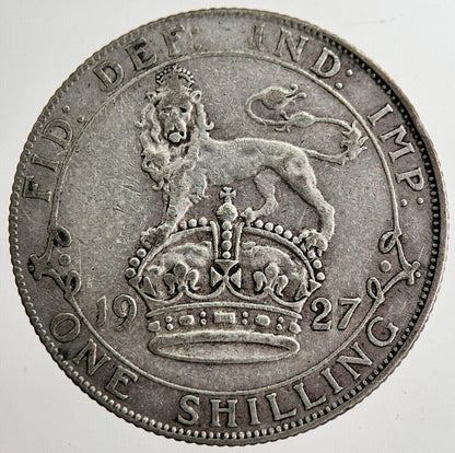 1927 George V Shilling Silver Coin | Very High Grade | a8606