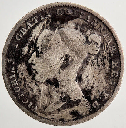 1853 Victoria Sixpence Silver Coin | Collectable Grade | a6490