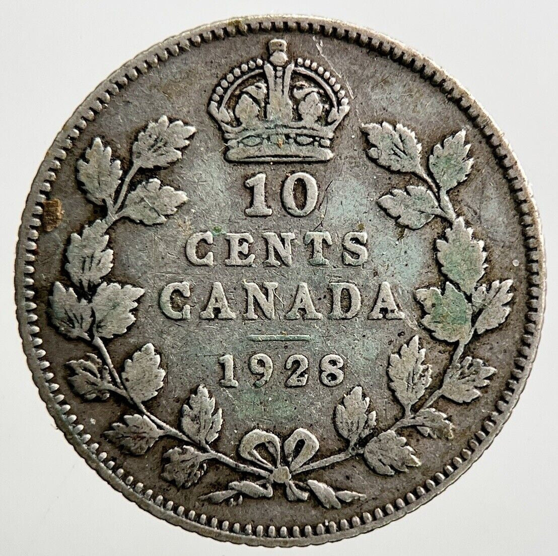 1928 Canadian 10 Cents Silver Coin | Collectable Grade | a2841