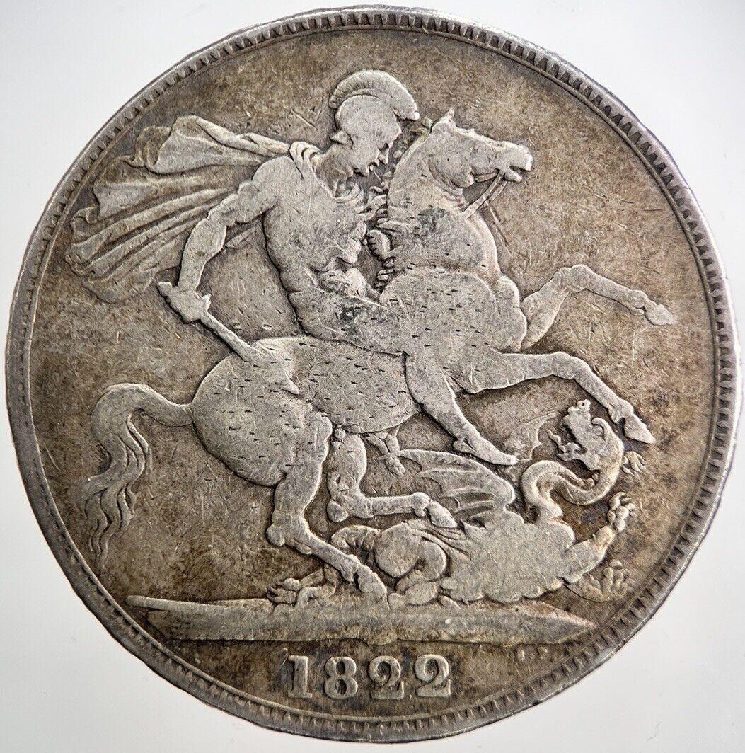 1822 George IV Crown Silver Coin | Fine Collectable Grade | a2687