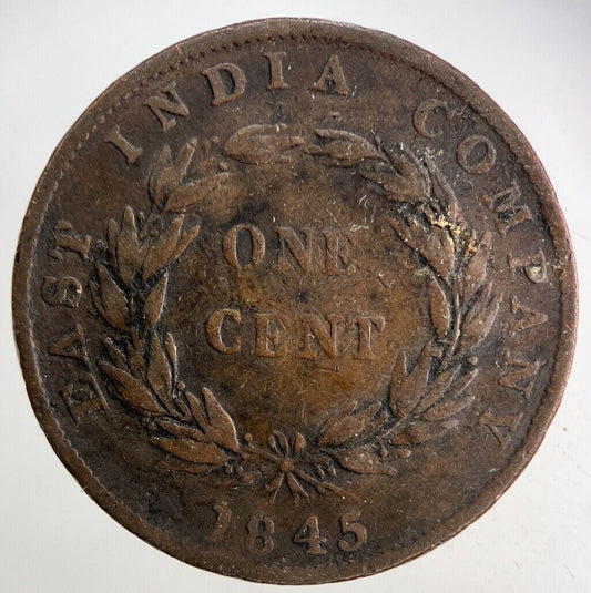 1845 East India Company 1 Cent Coin | Collectable Grade