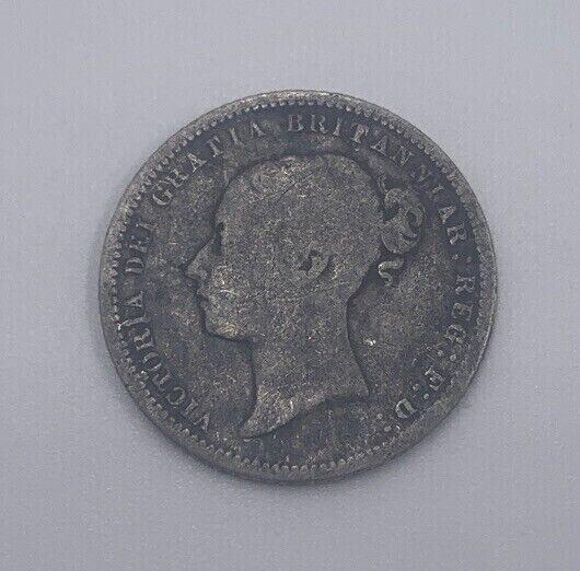 1872 Victoria Sixpence | British Silver Coin | Collectable Grade | a037