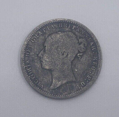 1872 Victoria Sixpence | British Silver Coin | Collectable Grade | a037