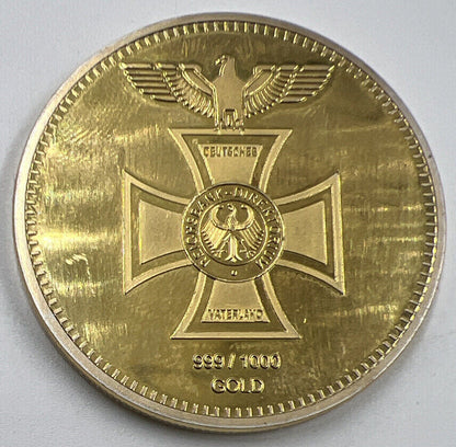 1872 Germany Reichsbank Gold Plated Coin | Fine Collectable Grade | a1239