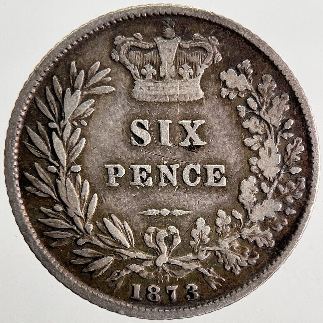 1873 Victoria Sixpence Silver Coin | Fine Collectable Grade | a9797
