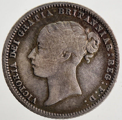 1873 Victoria Sixpence Silver Coin | Fine Collectable Grade | a9797