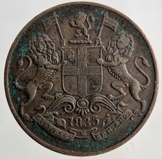1835 East India Company 1/4 Quarter Anna Coin | Very High Grade