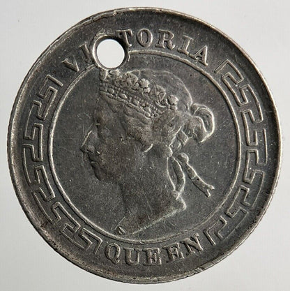 1894 Ceylon 10 Cents Silver Coin | Very High Grade