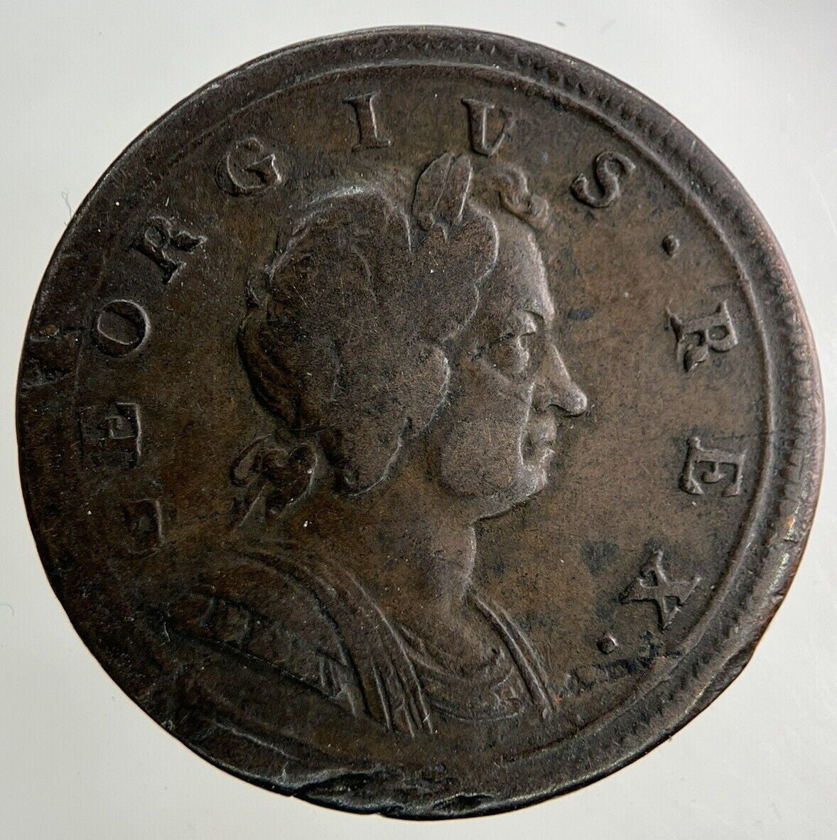 1720 George I 1st Half-Penny Coin | Fine Collectable Grade