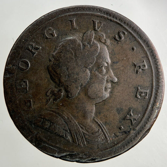 1720 George I 1st Half-Penny Coin | Fine Collectable Grade