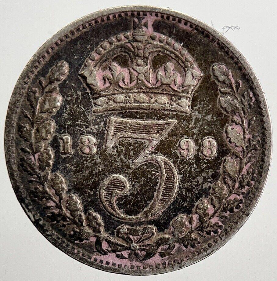 1898 Victoria Threepence Silver Coin | Fine Collectable Grade