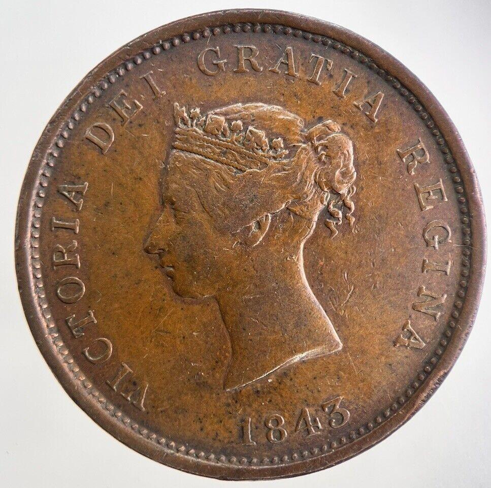 1843 Canada New Brunswick One Penny Token Coin | Very High Grade