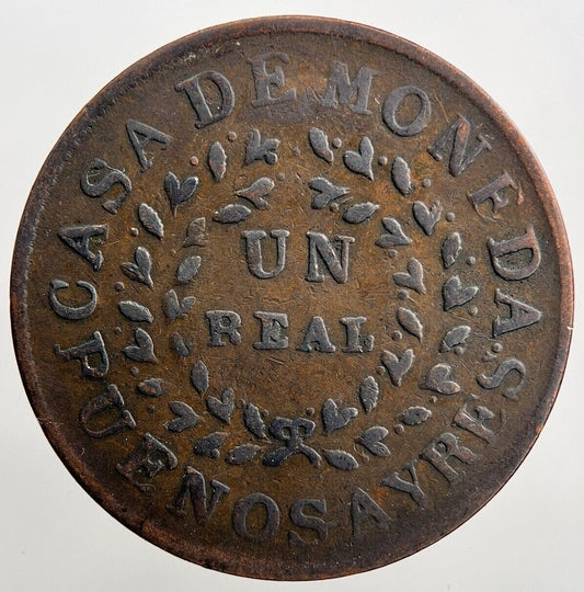 1840 Argentina Buenos Aires Un 1 Real Coin | Collectable Grade | a1401