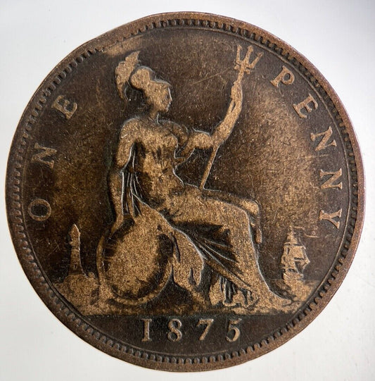 1875 Victoria One Penny Coin | Collectable Grade