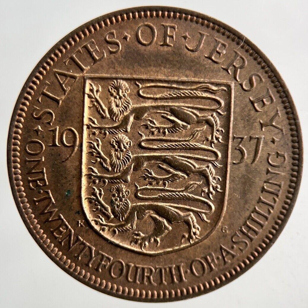 1937 Jersey One Twenty-Fourth Of A Shilling 1/24th Coin | Very High Grade