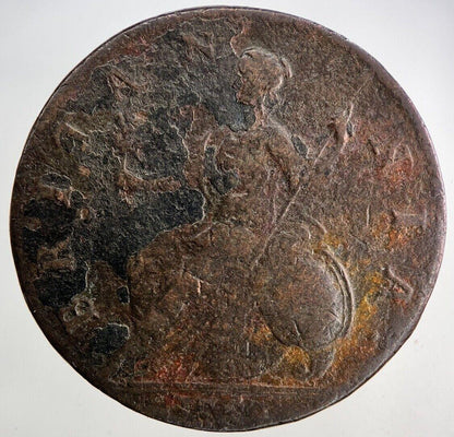 1757 George II 2nd Half-Penny Coin | Collectable Grade