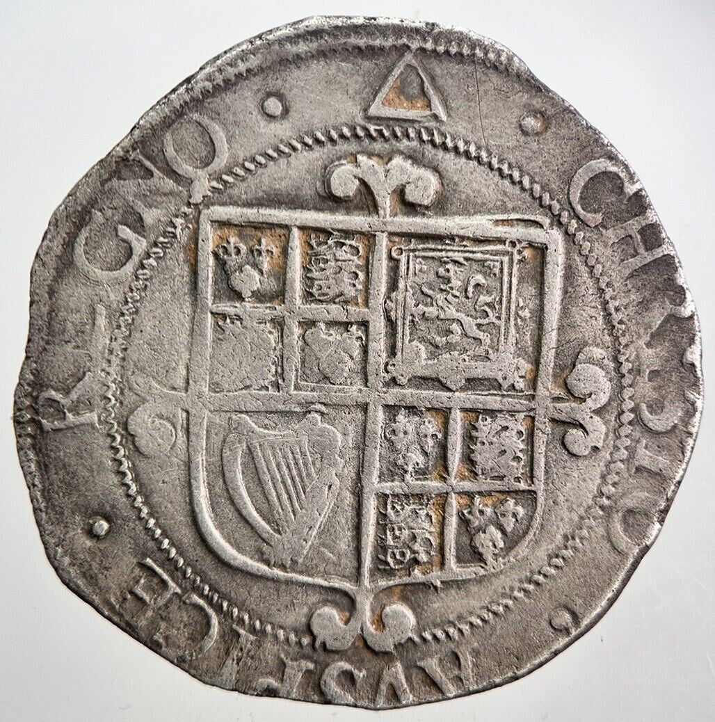 1625-49 Charles I 1st Tower Mint Shilling Silver Hammered Coin | a5979