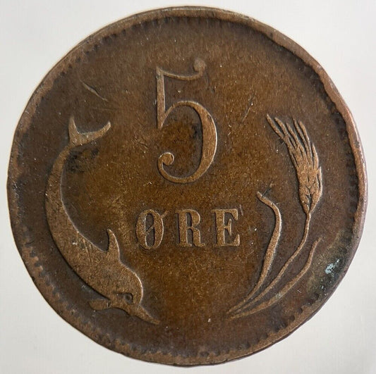 1875 Denmark 5 Ore Coin | Collectable Grade