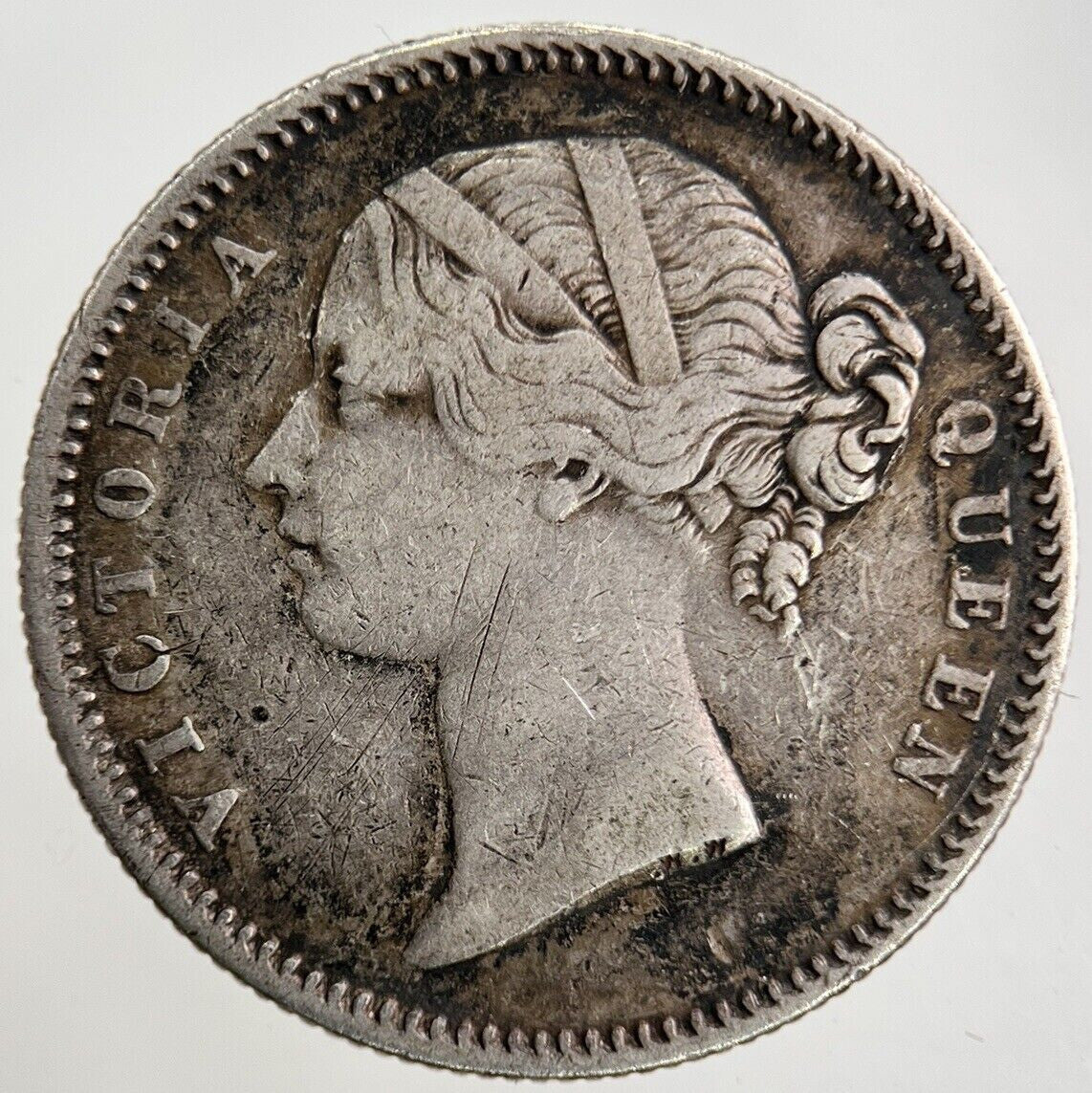 1840 East India Company 1/2 Half Rupee Silver Coin | Very High Grade