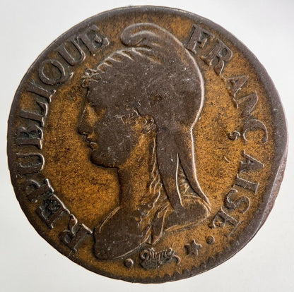 Lan France Cinq 5 Centimes Coin | Fine Collectable Grade