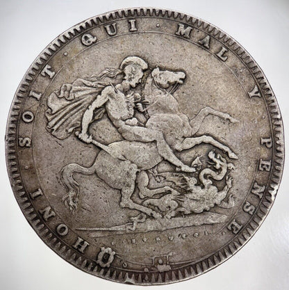 1820 George III 3rd One Crown Silver Coin | Fine Collectable Grade