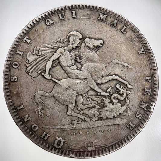 1820 George III 3rd One Crown Silver Coin | Fine Collectable Grade