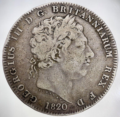 1820 George III 3rd One Crown Silver Coin | Fine Collectable Grade