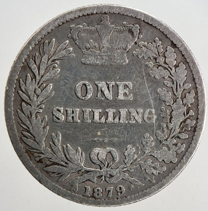 1879 Victoria Shilling Silver Coin | Collectable Grade | a6836
