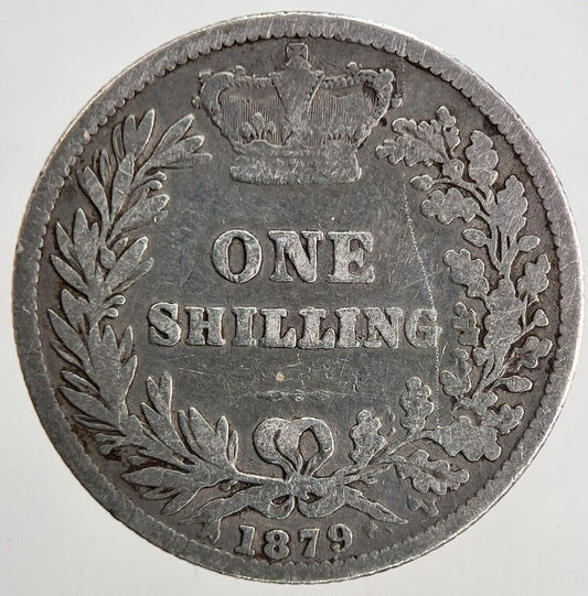 1879 Victoria Shilling Silver Coin | Collectable Grade | a6836